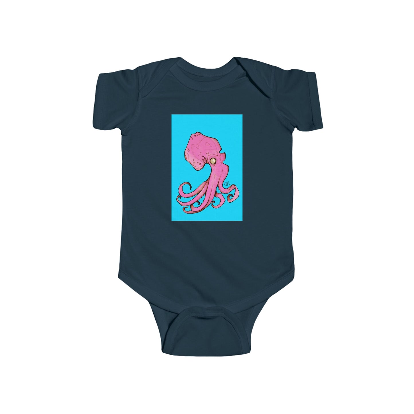 Infant Fine Jersey Andrew French Octopus Bodysuit